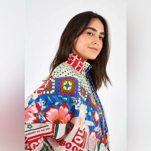 Farm Rio Carnival Windbreaker, Size Small